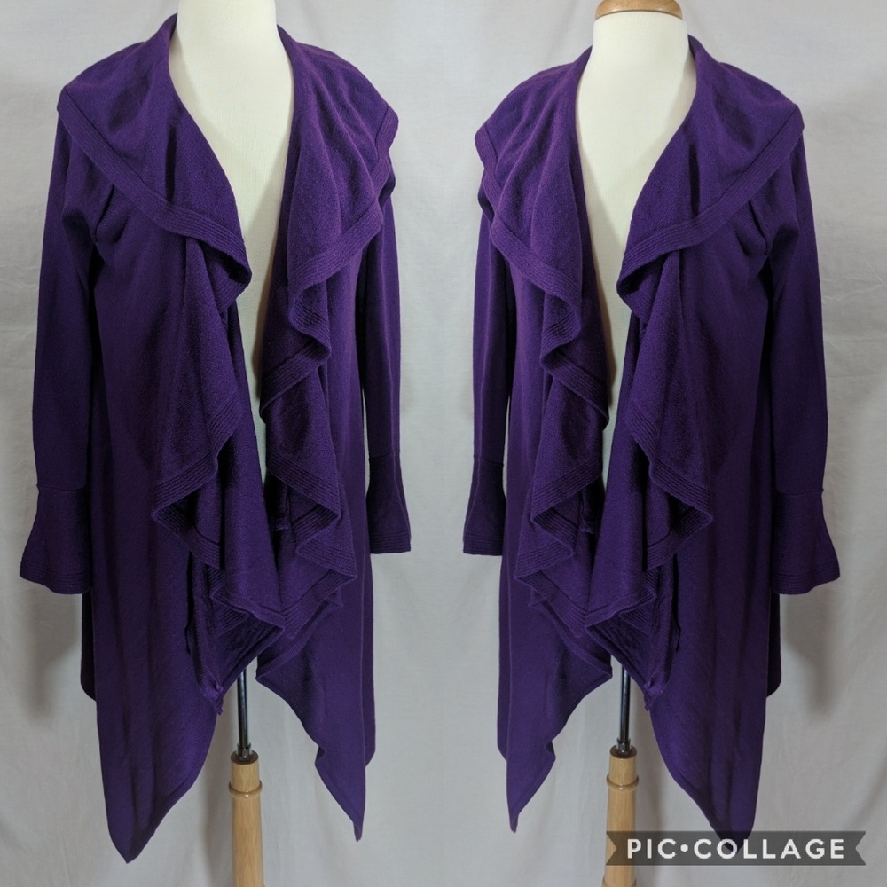 Hot in Hollywood Purple Cascading Cardigan